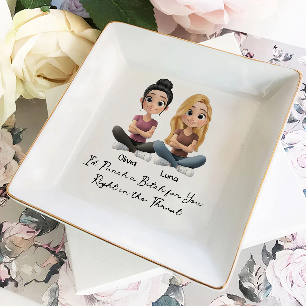 Moments With My Girls - Personalized Custom Jewelry Dish - Image 3