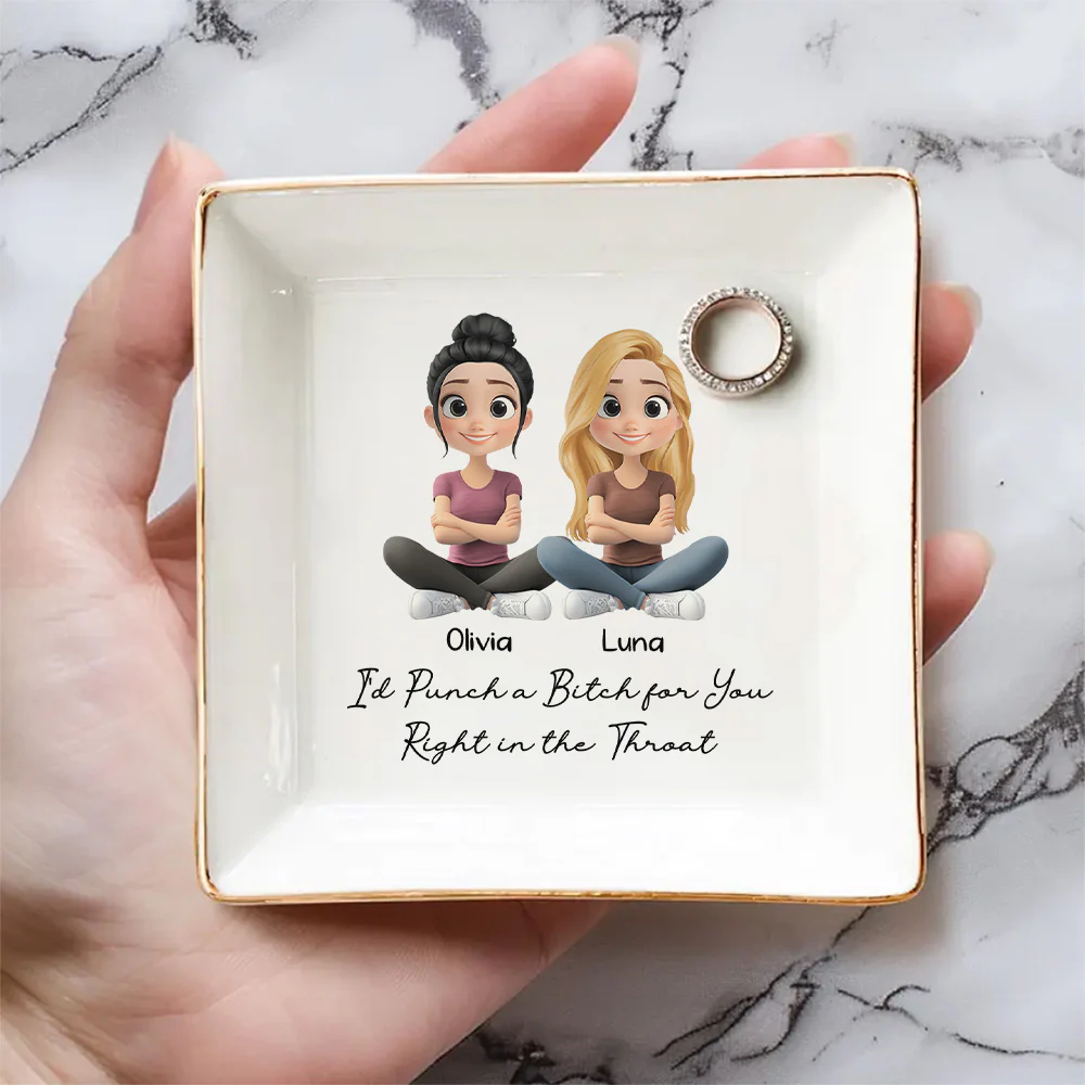 Moments With My Girls - Personalized Custom Jewelry Dish - Image 4