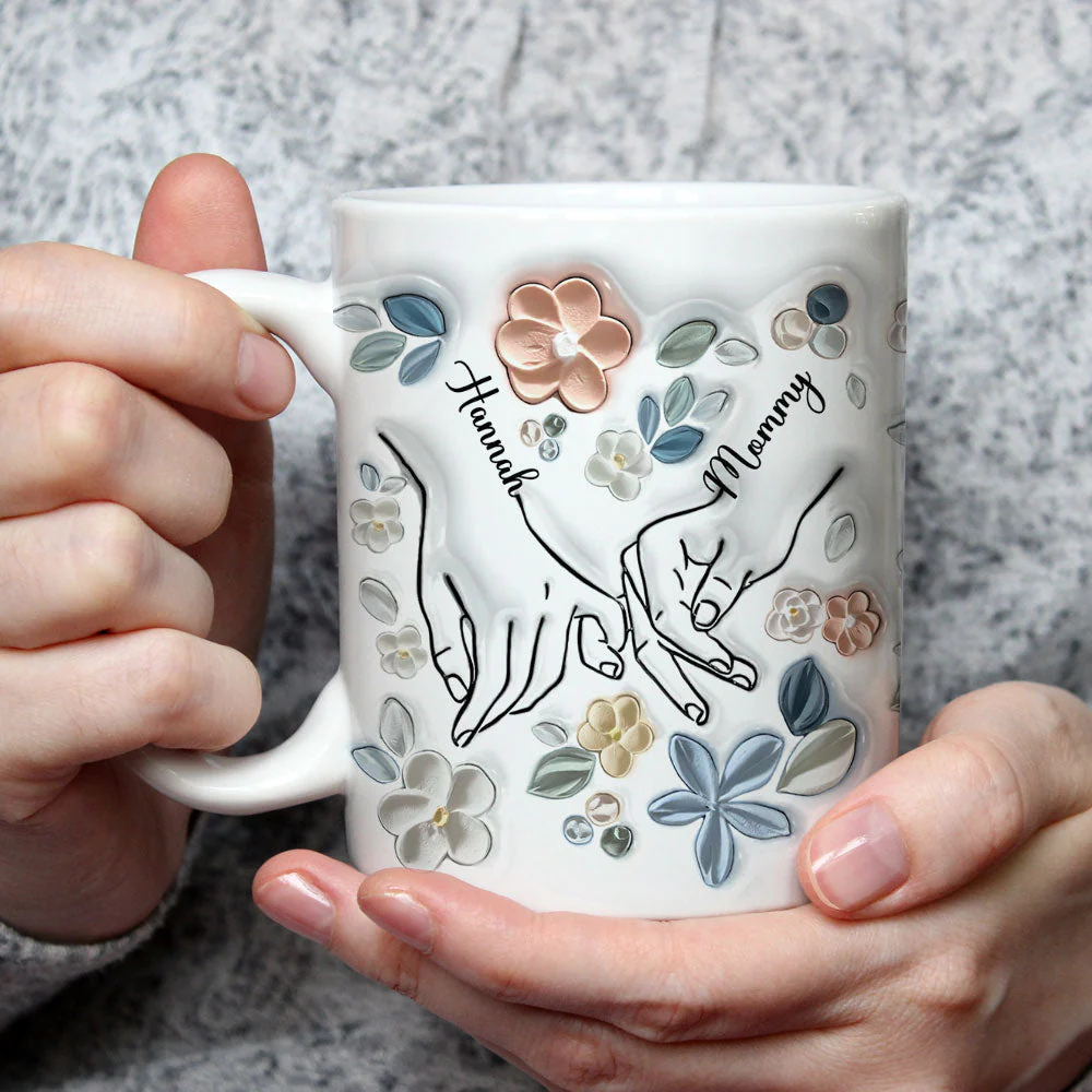Mommy & Daughter - Personalized Custom 3D Inflated Effect Mug - Image 3
