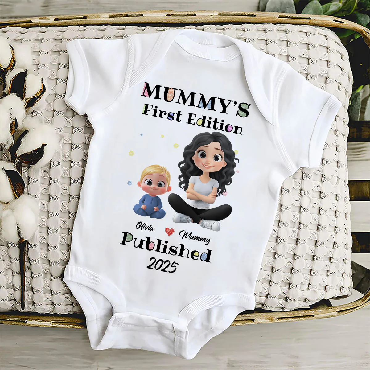 Mommy First Baby Edition - Personalized Custom Baby Onesie - Image 3