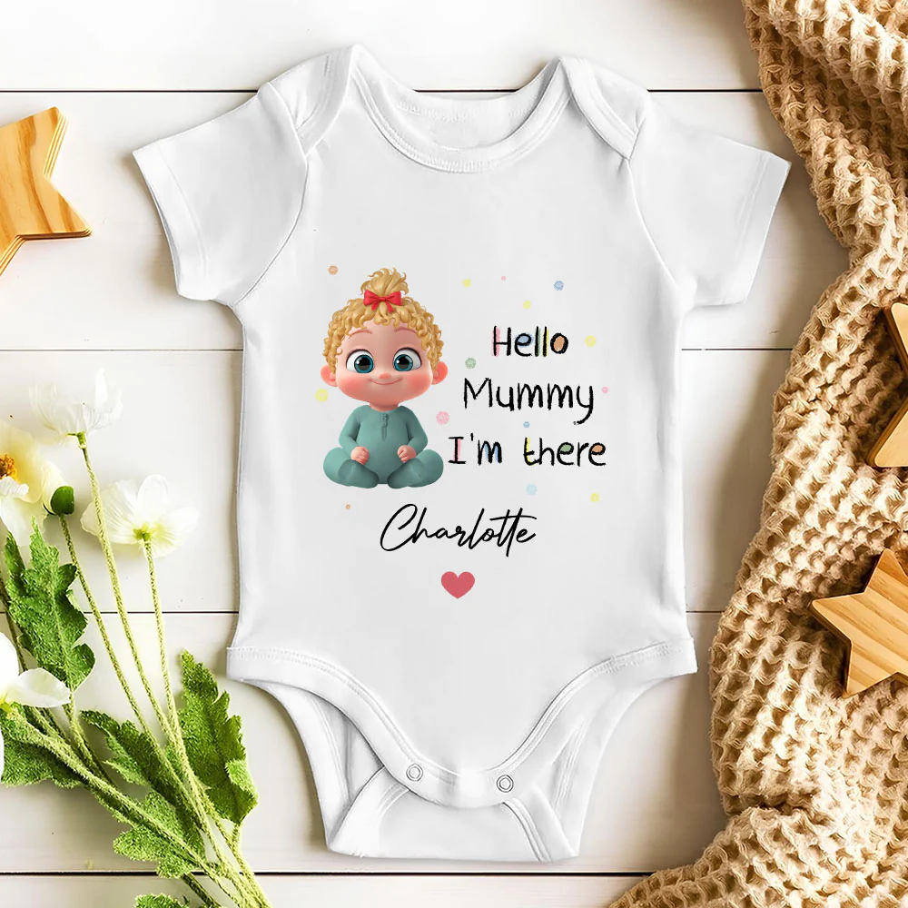 Mommy I Am There - Personalized Custom Baby Onesie - Image 3