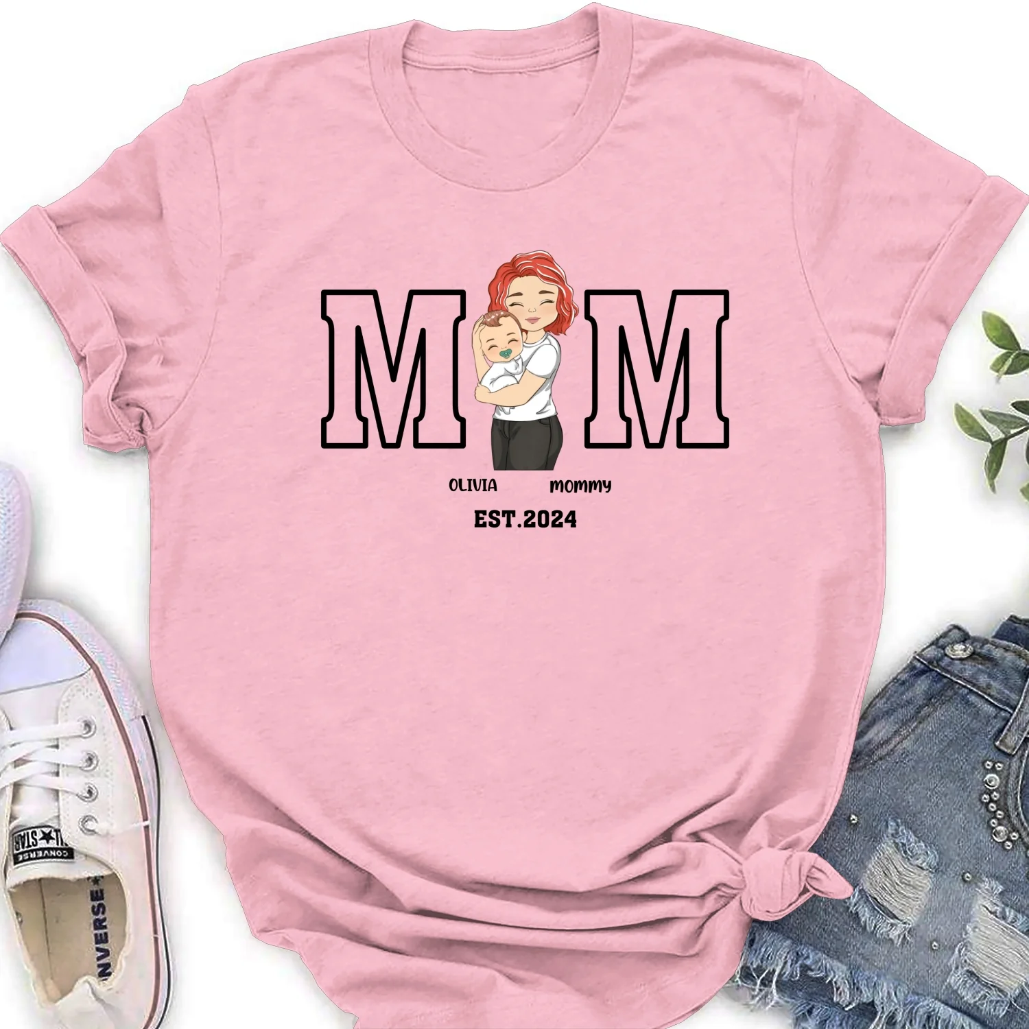 Mommy Is Happy To Have Me - Personalized Custom Shirt - Image 17
