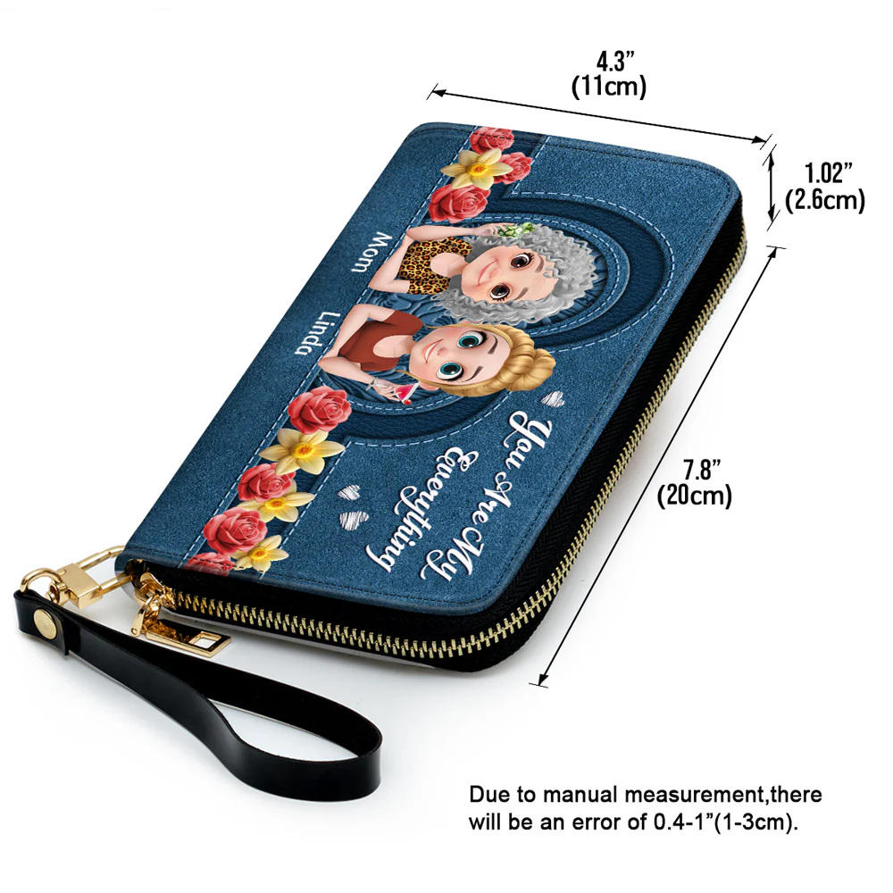 Mommy You Are My Everything - Personalized Custom Leather Wallet - Image 5