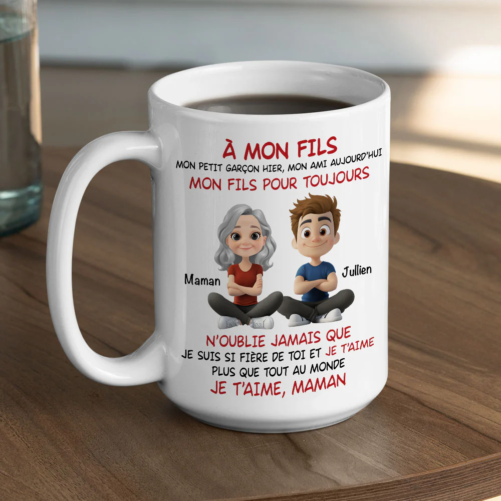 Mon Fils Mon Petit Garçon d'Hier - Mug Personnalisé - Image 5