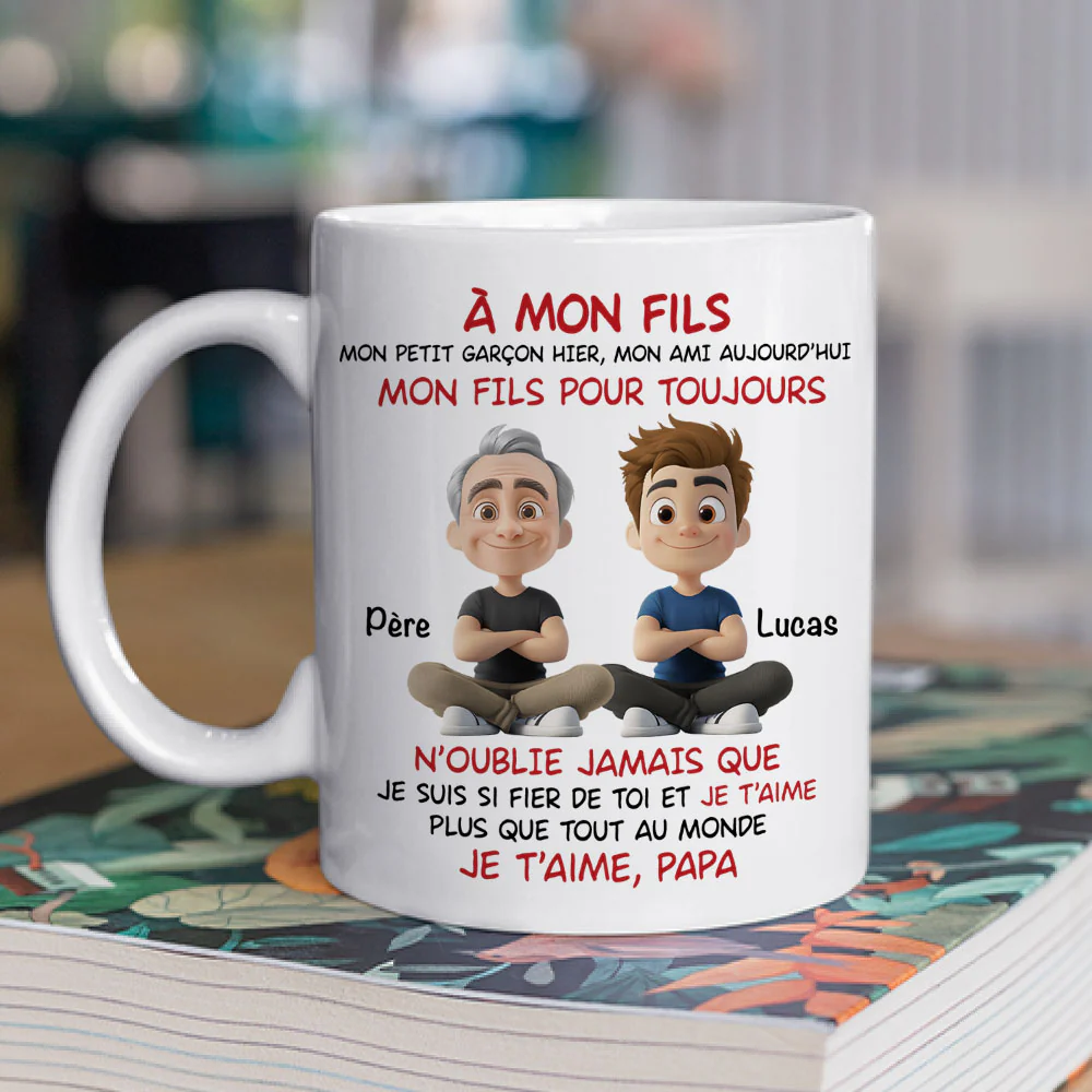 Mon Fils Pour Toujours - Mug Personnalisé - Image 2