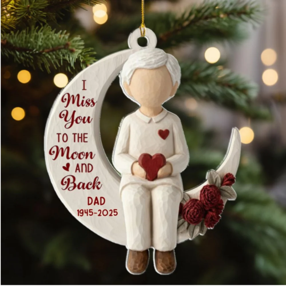 Moon Miss - Personalized Custom Acrylic Ornament - Image 6