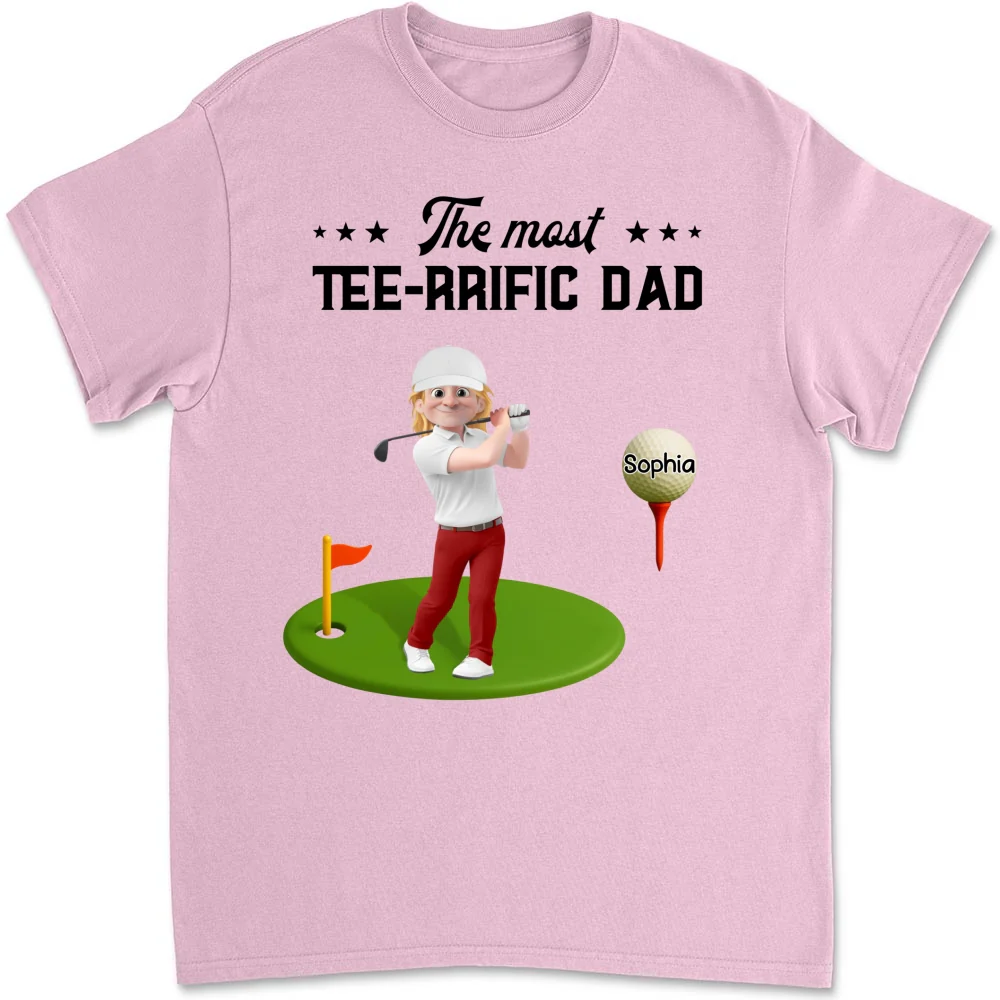 Most Terrific Golf Dad - Personalized Custom Shirt - Image 9