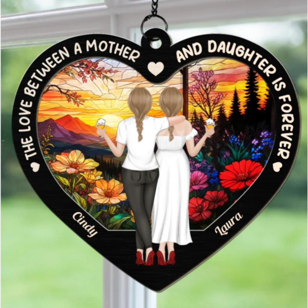 Mother And Daughter Forever Love - Personalized Custom Suncatcher - Image 5