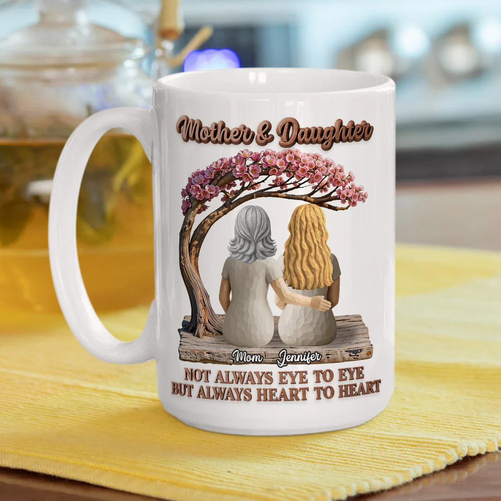 Mother And Daughter - Personalized Custom Coffee Mug - Image 4