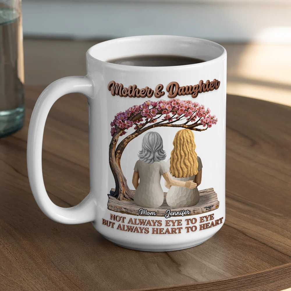 Mother And Daughter - Personalized Custom Coffee Mug - Image 5