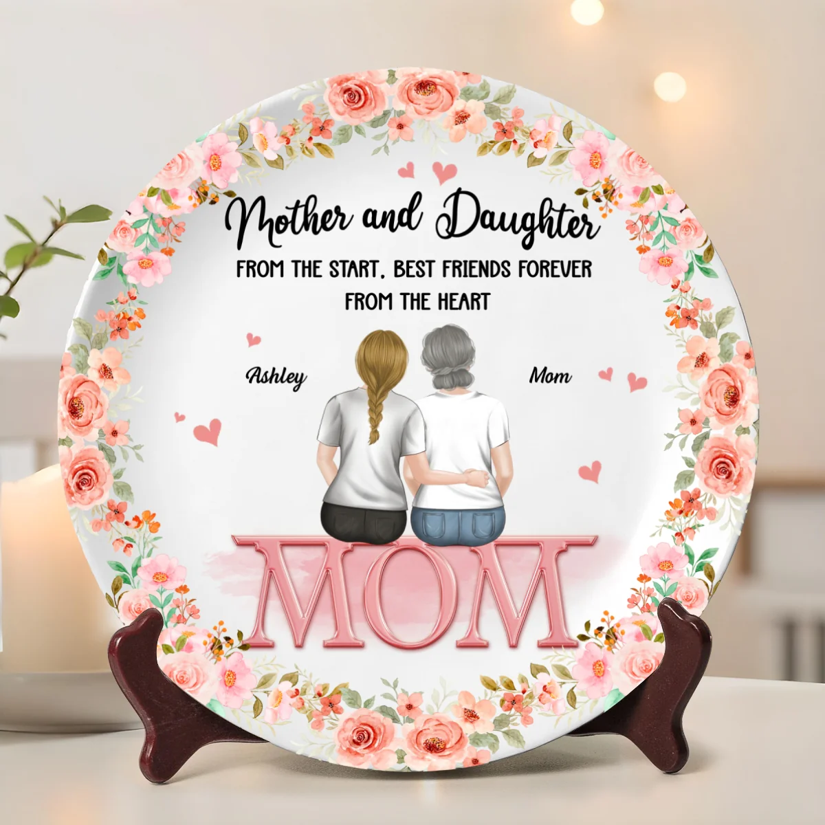 Mother And Daughter - Personalized Custom Plate - Image 7