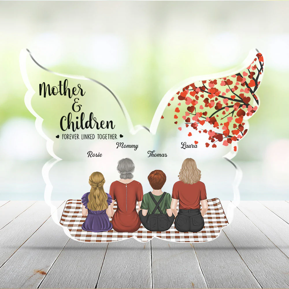 Mother And Son Forever Linked Together - Personalized Custom Acrylic Plaque - Image 4