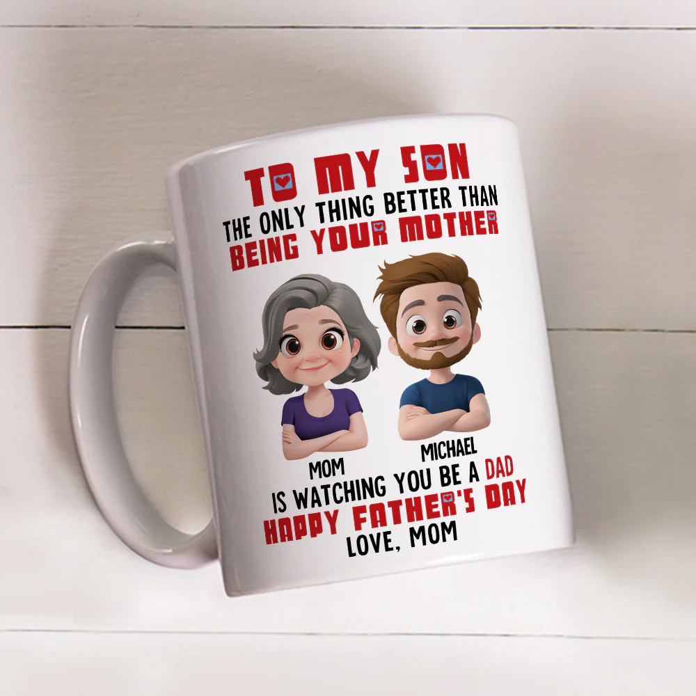 Mother And Son - Personalized Custom Coffee Mug - Image 2