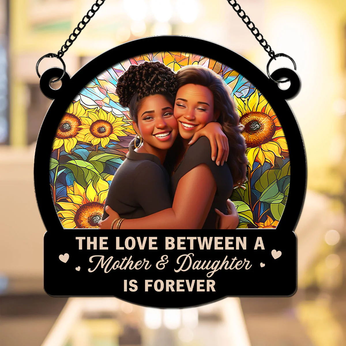 Mother Daughters Forever Linked Together - Personalized Custom Suncatcher - Image 4