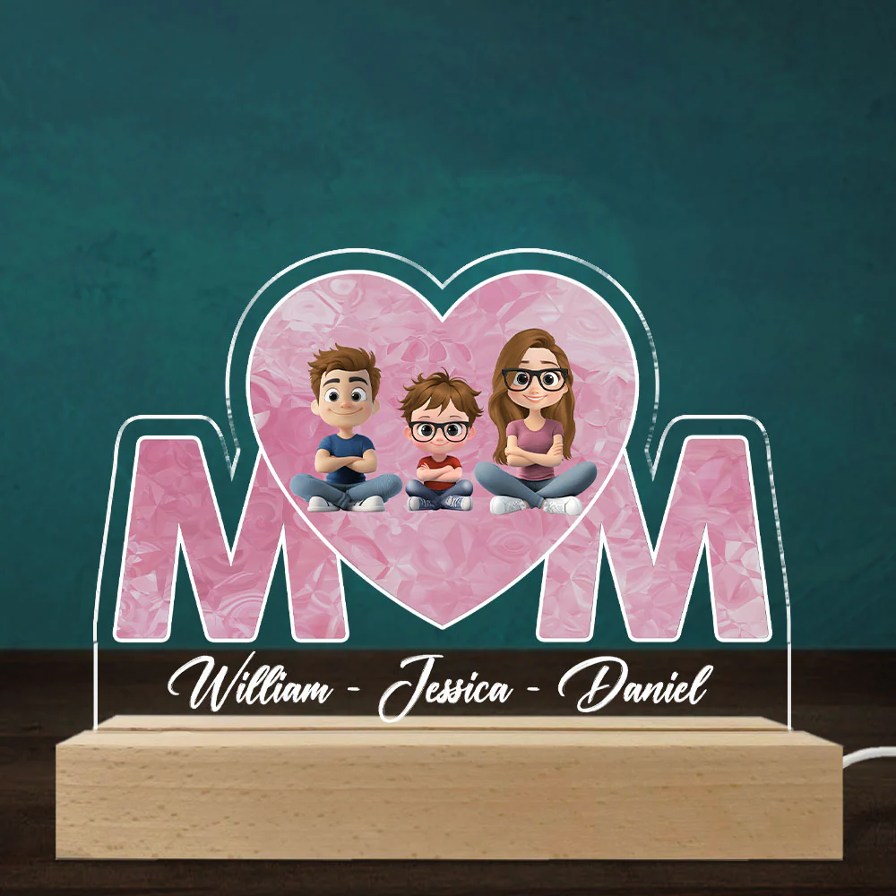 Mother Is The Light In Our Lives - Personalized Custom LED Light - Image 5