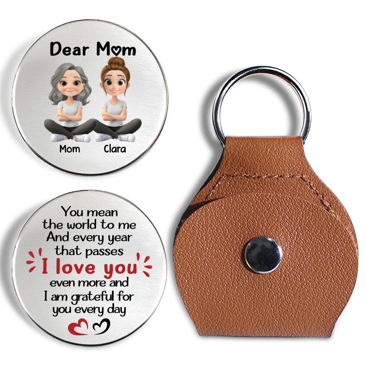 Mother Mean The World To Me - Personalized Custom Pocket Hug - Image 8