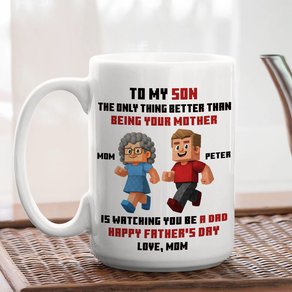 Mother Message To Son - Personalized Custom Coffee Mug - Image 3