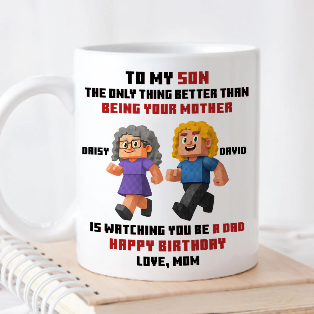 Mother Message To Son - Personalized Custom Coffee Mug - Image 4