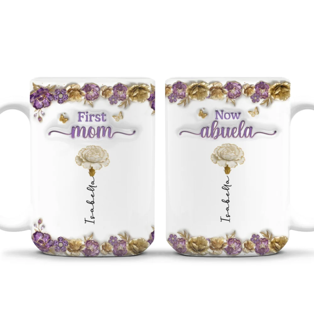 Mother Pearl Grandma Love - Personalized Custom 3D Effect Mug - Image 7