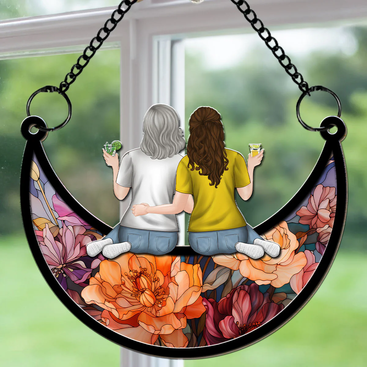 Motherhood Is The Greatest Thing - Personalized Custom Suncatcher