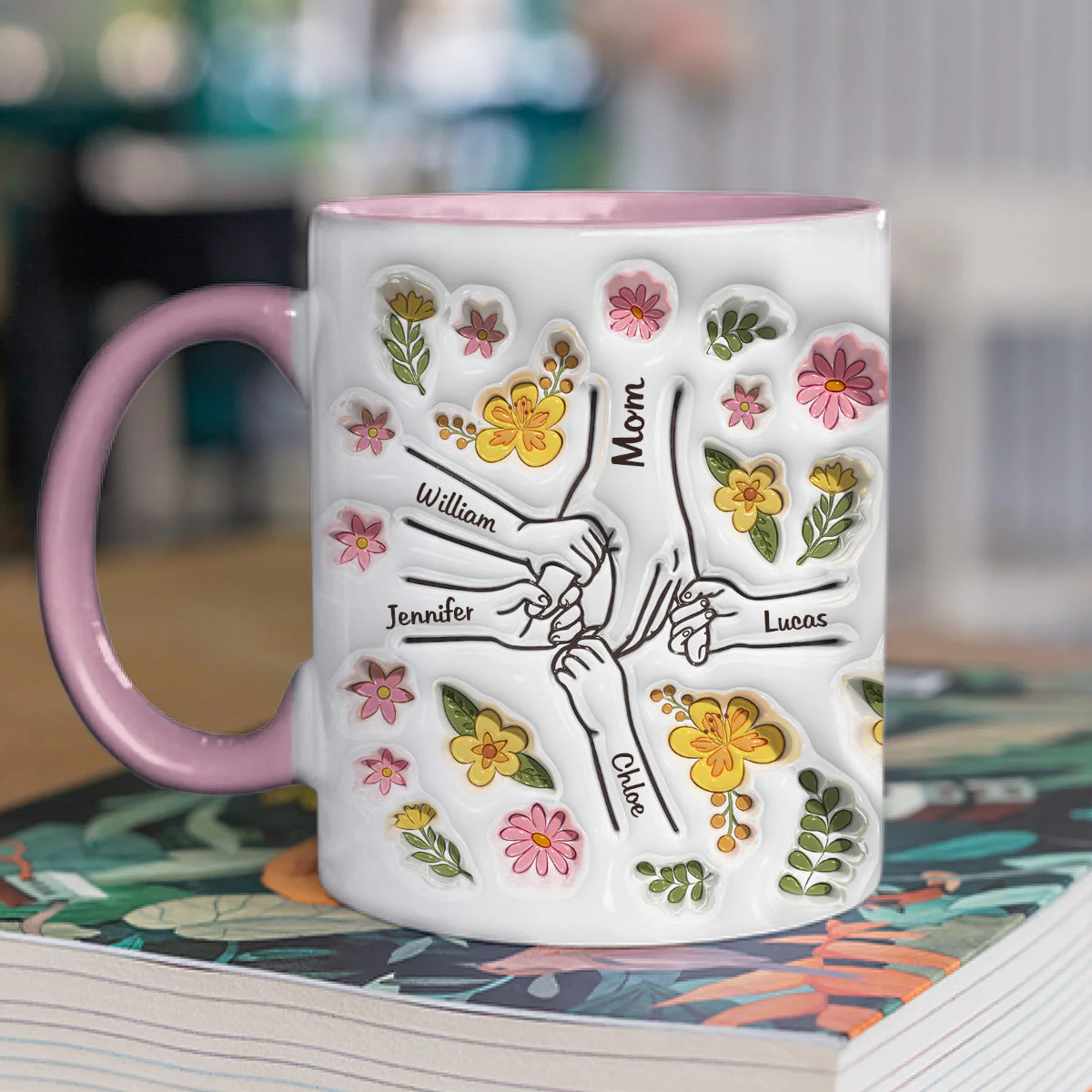Mothers Love Is Bliss, Is Peace - Personalized Custom Accent Mug - Image 2