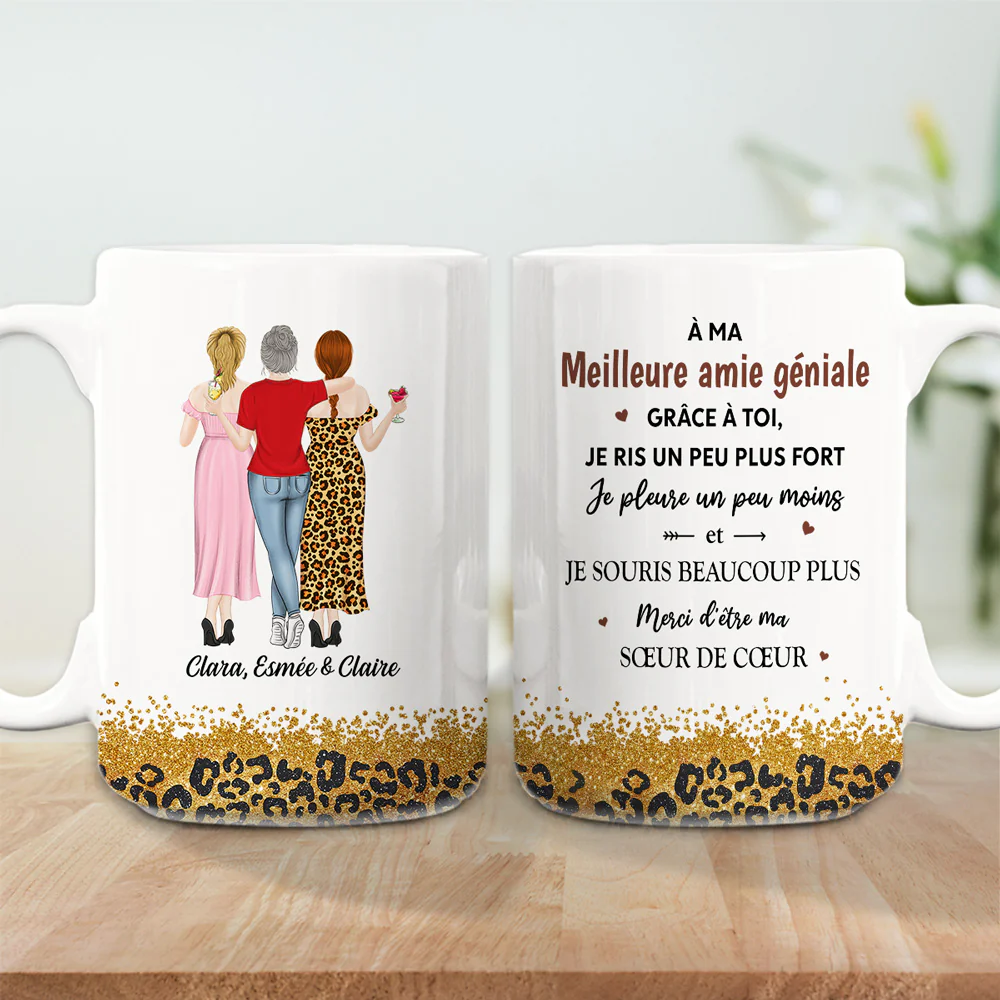 Mug Personnalisé - Grâce À Toi, Je Ris Un Peu Plus Fort - Image 6