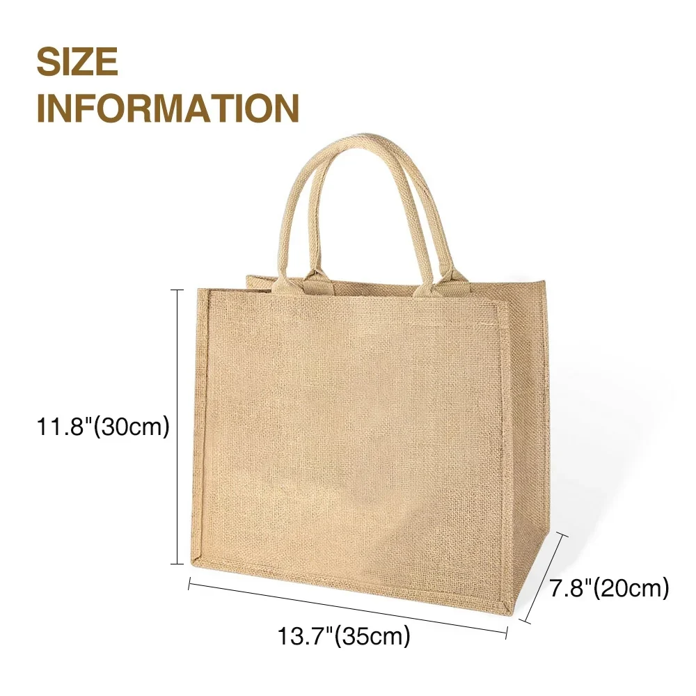 My Adorable - Personalized Custom Jute Tote Bag - Image 5