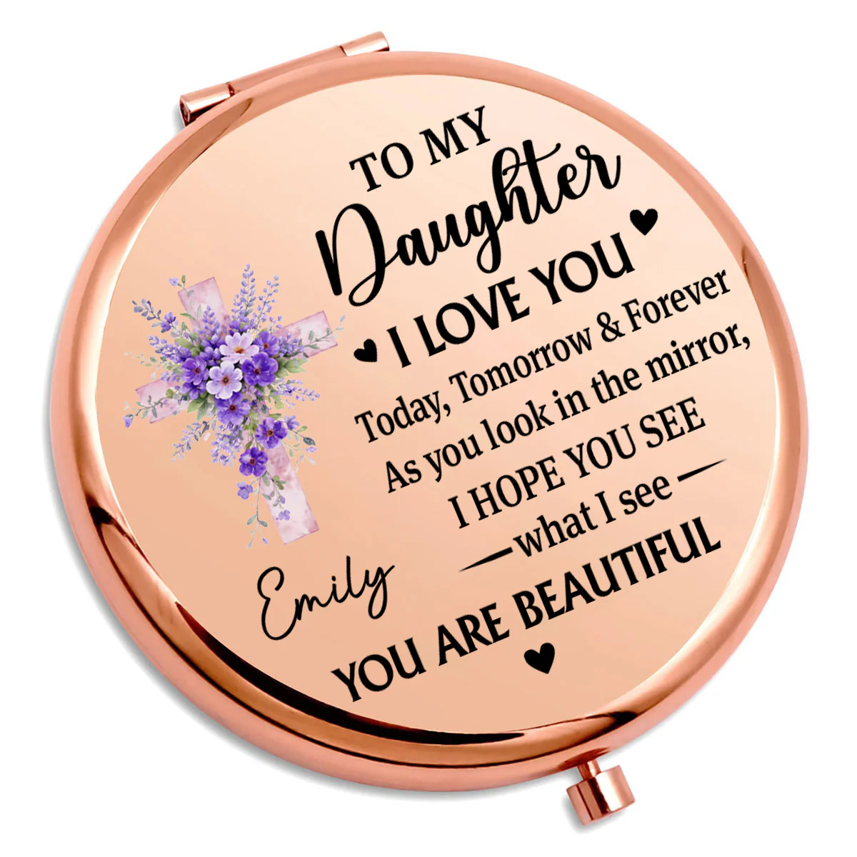My Beautiful Daughter - Personalized Custom Compact Mirror - Image 2