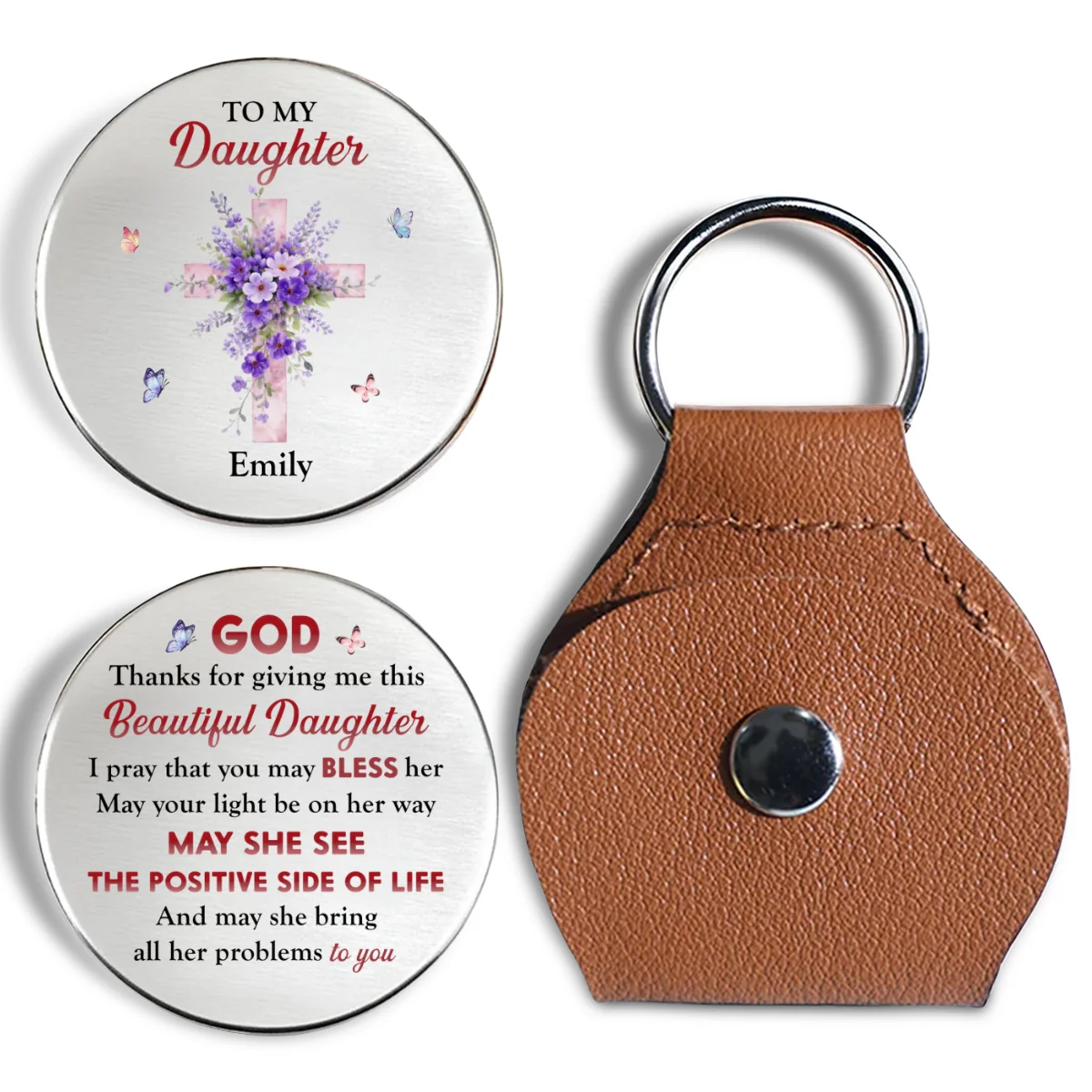 My Beautiful Daughter - Personalized Custom Pocket Hug - Image 7