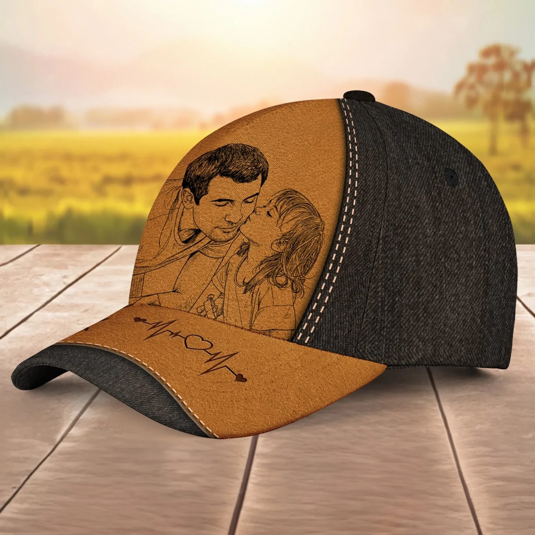My Best Dad Ever - Personalized Custom Classic Cap - Image 3