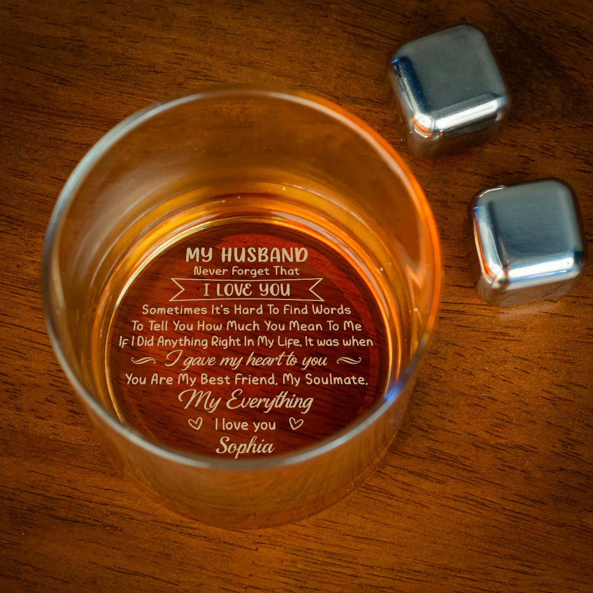 My Best Friend My Husband - Personalized Custom Engraved Whiskey Glass - Image 2