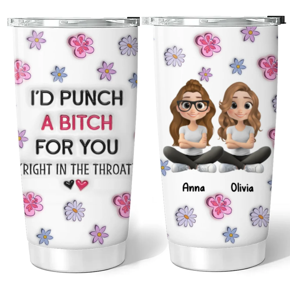 My Best Friend - Personalized Custom 3D Inflated Effect Tumbler - Image 6