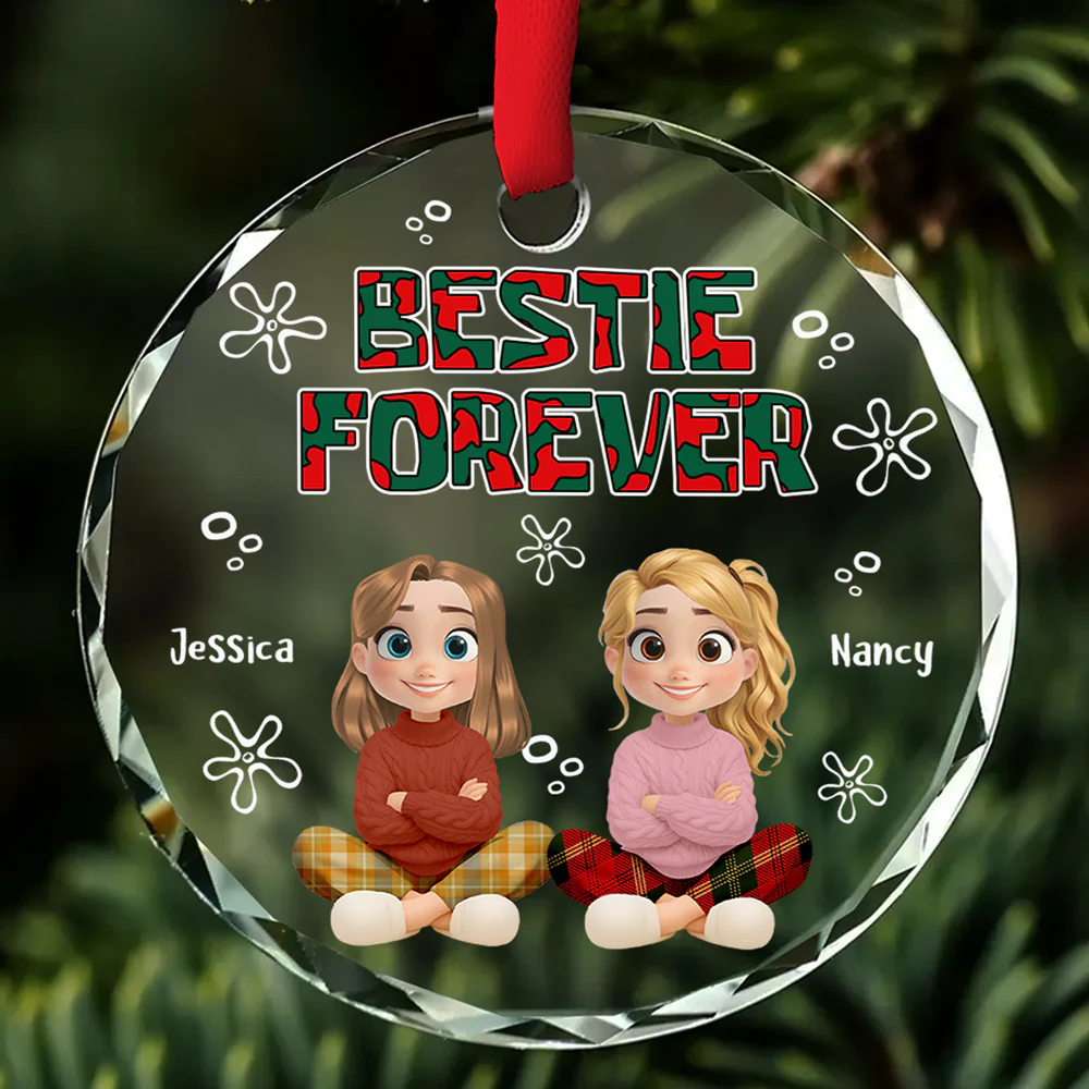 My Best Girl - Personalized Custom Glass Ornament