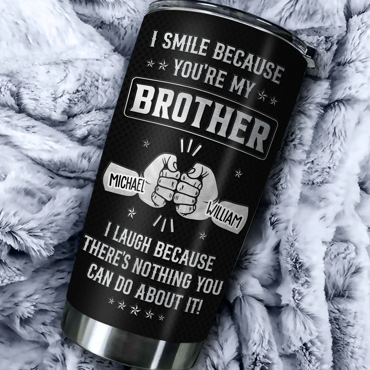 My Bond With Brother - Personalized Custom Tumbler - Image 2