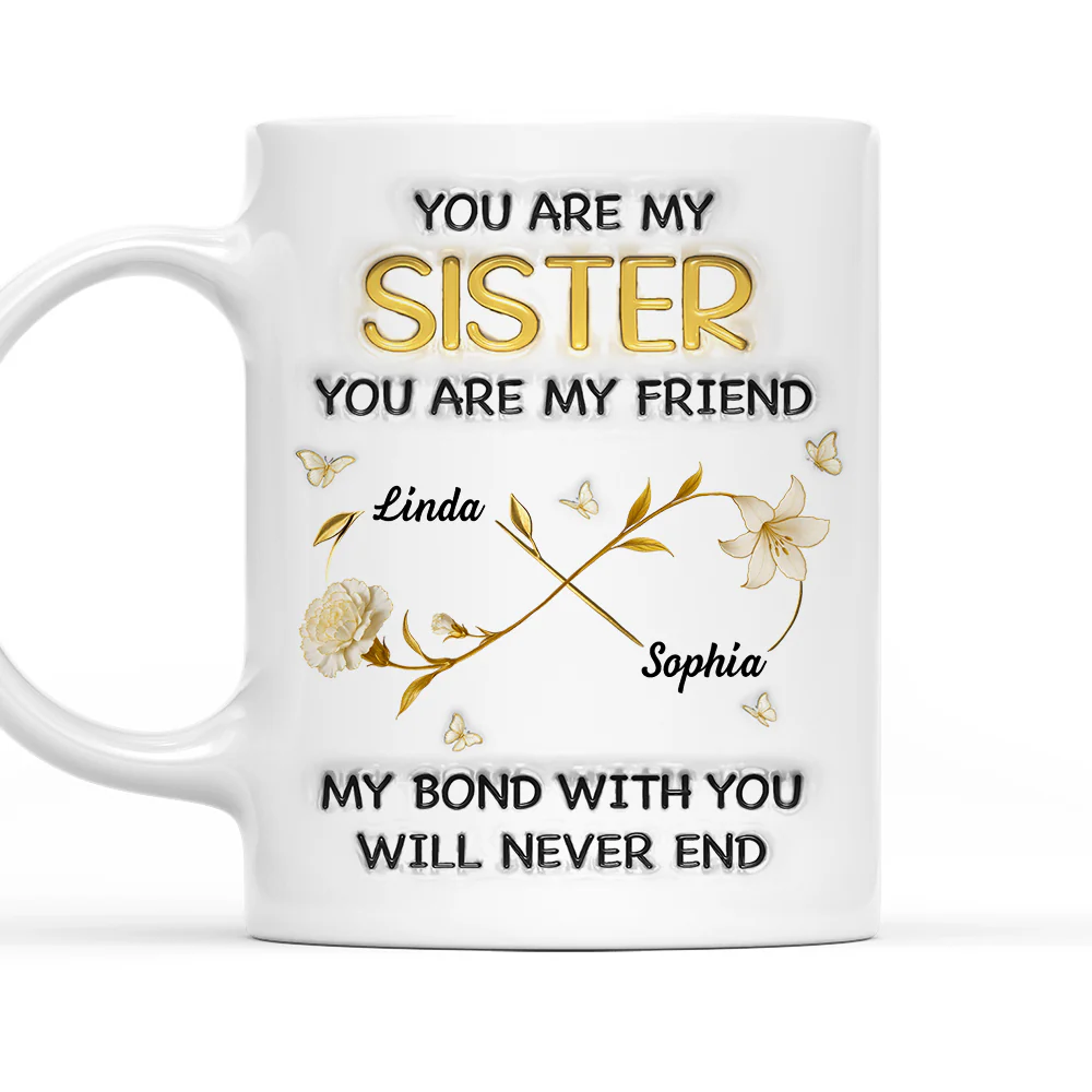 My Bond With Sister - Personalized Custom 3D Inflated Effect Mug