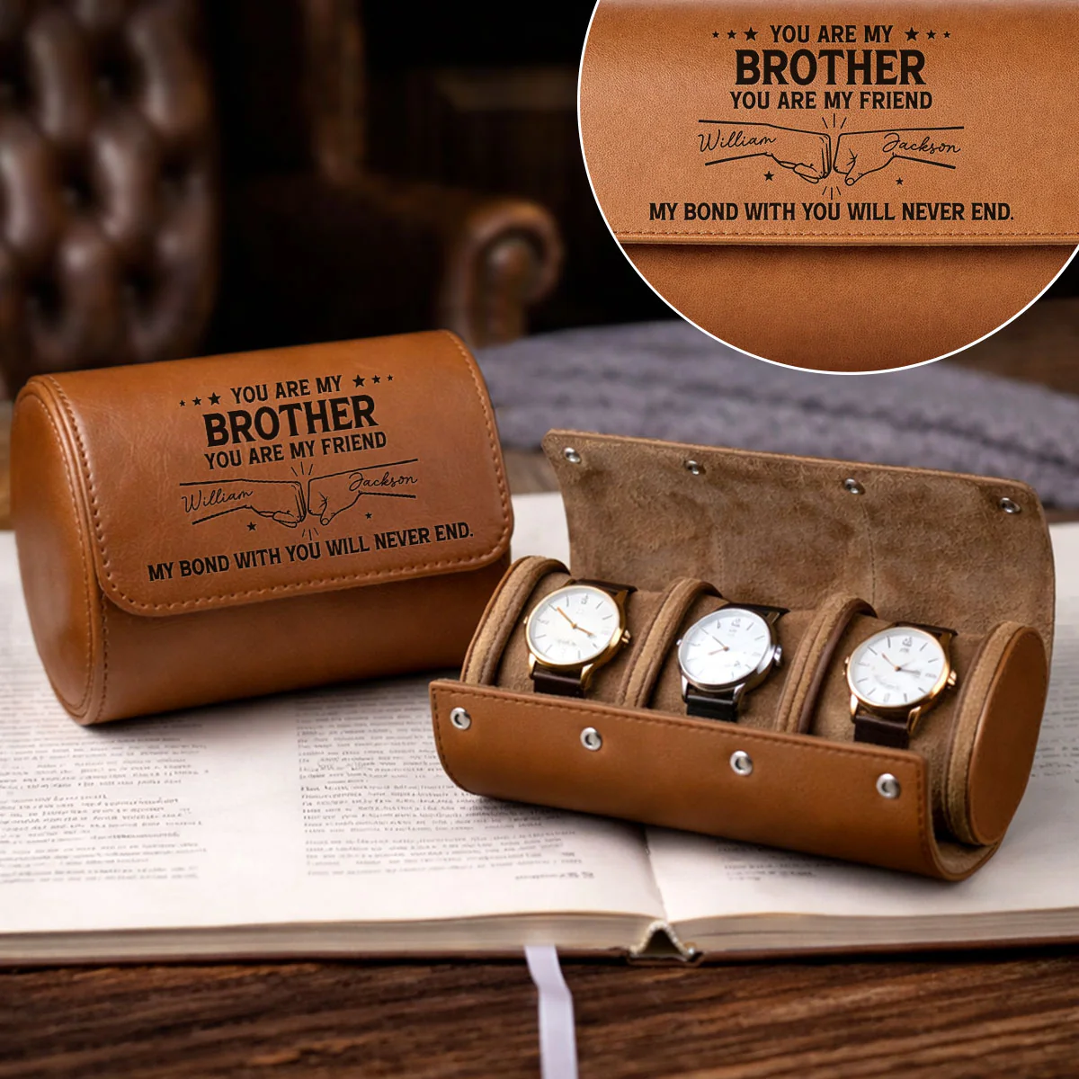 My Bond With You - Personalized Custom Leather Watch Case