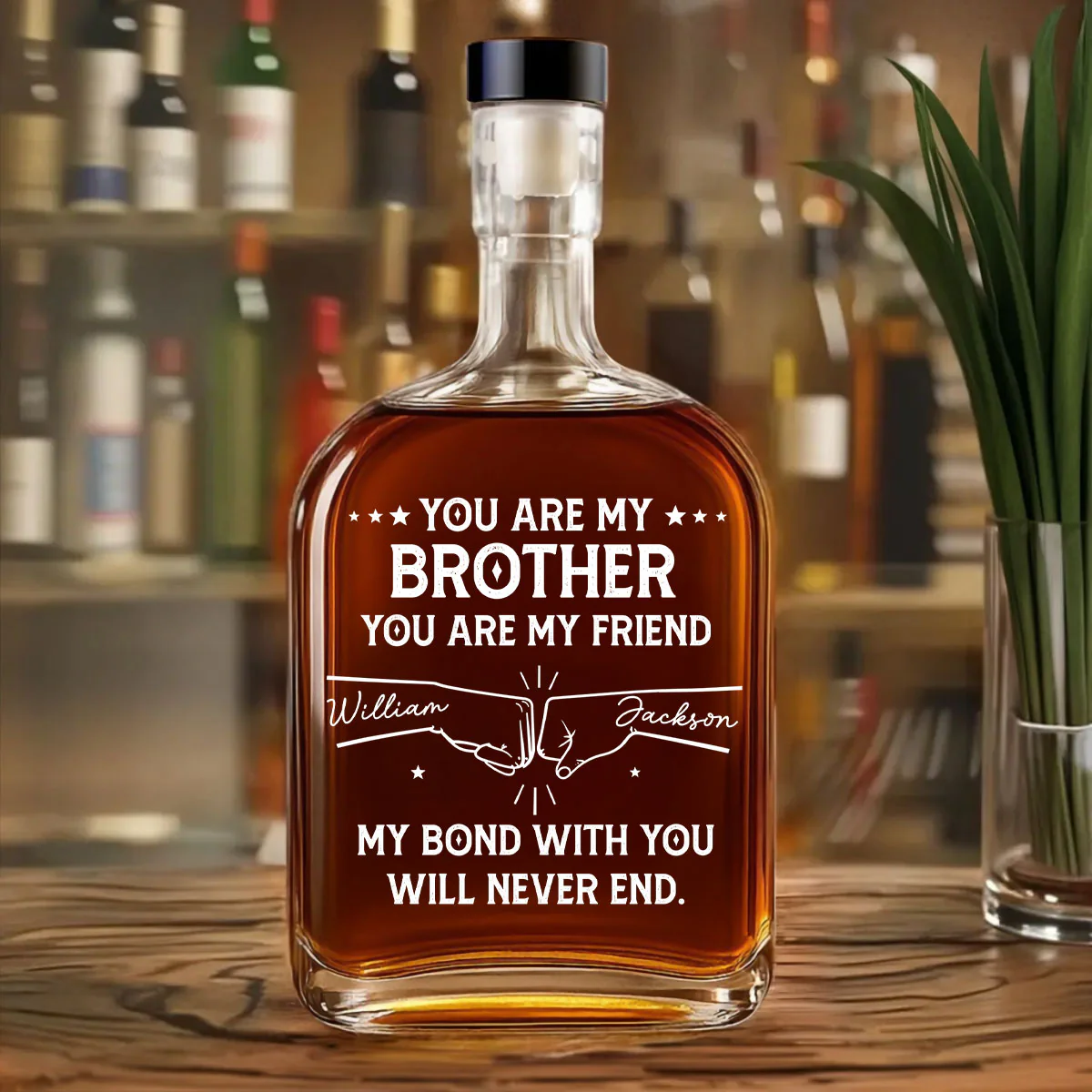 My Bond With You - Personalized Custom Spirits Decanter - Image 3