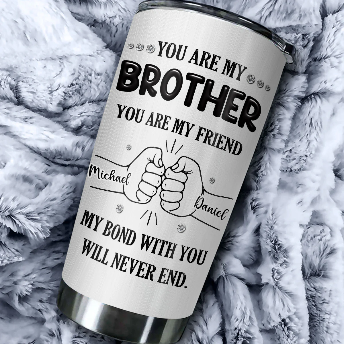 My Bond With You Sister - Personalized Custom Tumbler - Image 2
