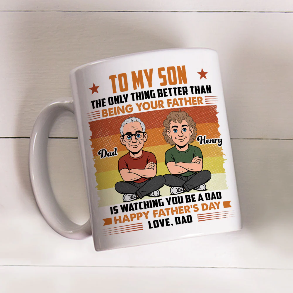 My Boy Grew Into A Dad - Personalized Custom Coffee Mug - Image 3