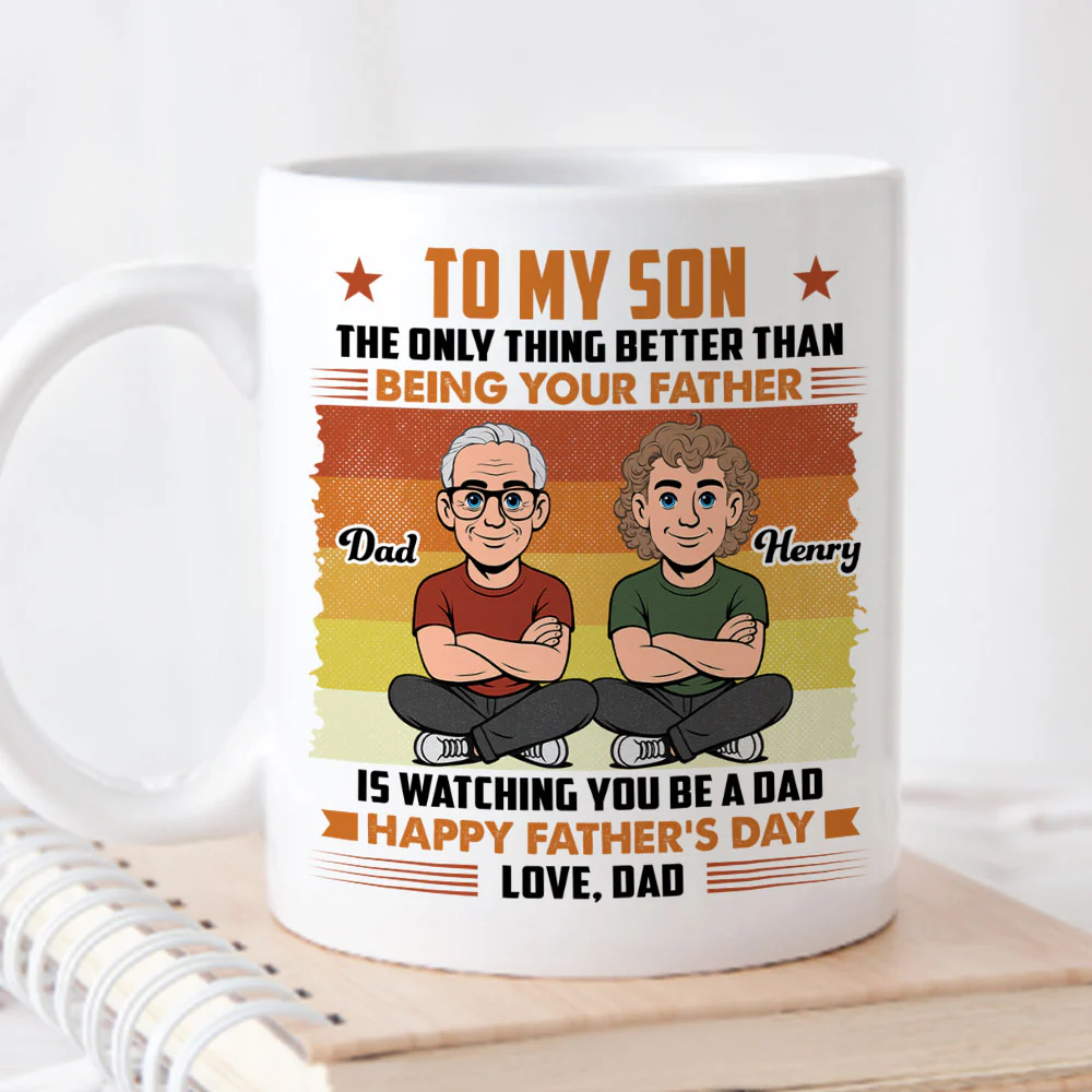 My Boy Grew Into A Dad - Personalized Custom Coffee Mug - Image 4