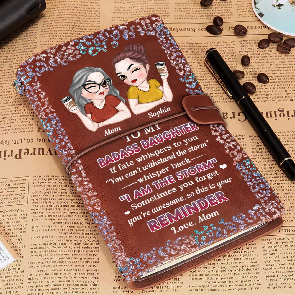 My Brave Granddaughter - Personalized Custom Vintage Journal - Image 3