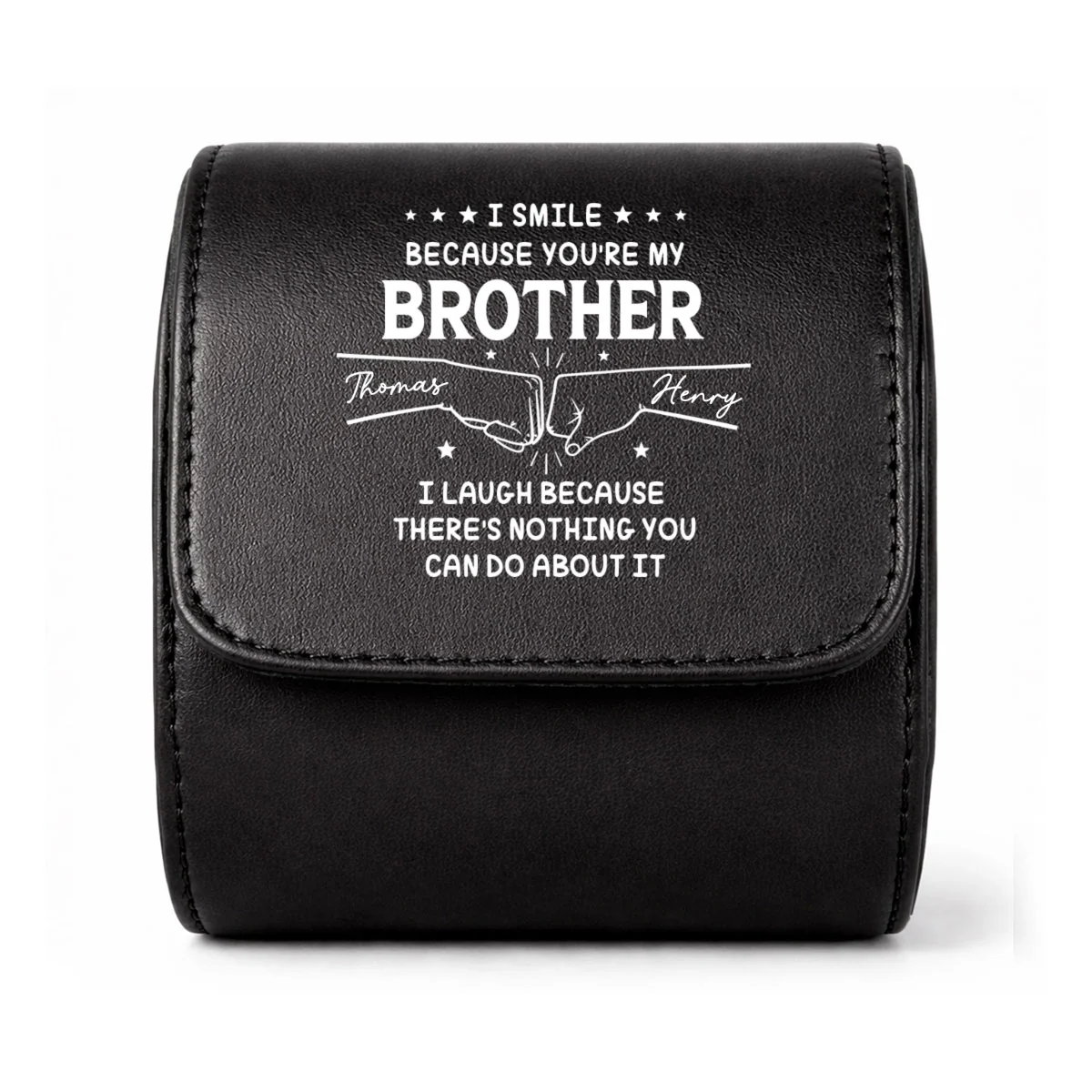 My Brother Version - Personalized Custom Leather Watch Case - Image 8