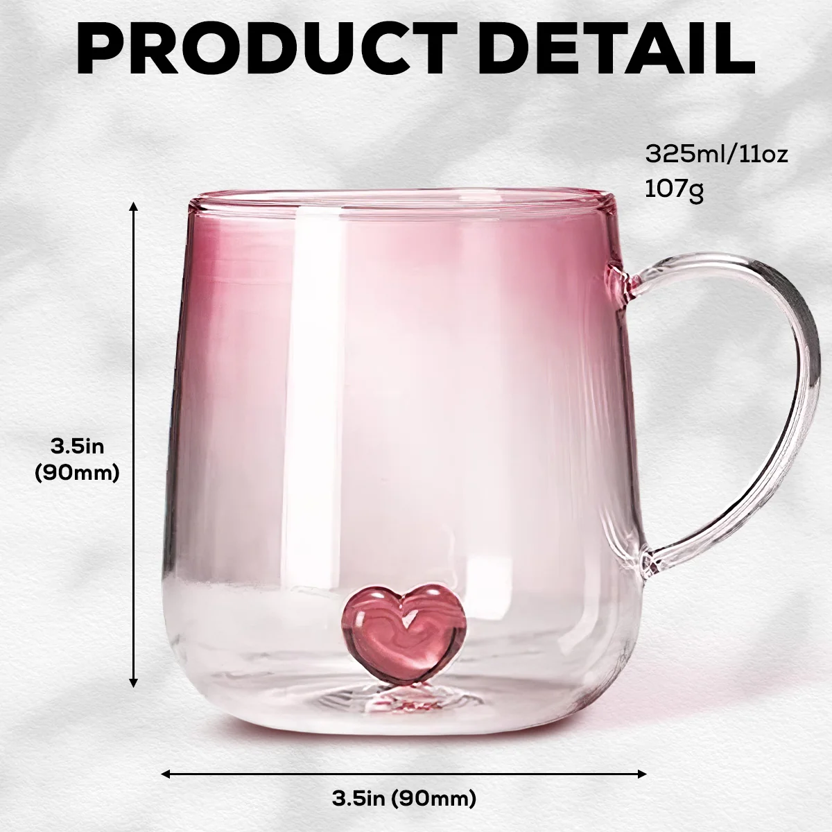 My Daughter Forever - Personalized Custom Pink Gradient Glass Mug - Image 5