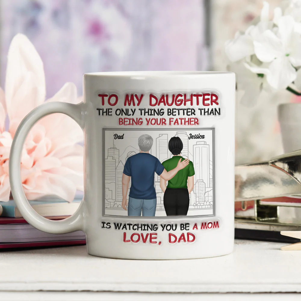 My Daughter Now A Mom - Personalized Custom 3D Inflated Effect Mug - Image 2