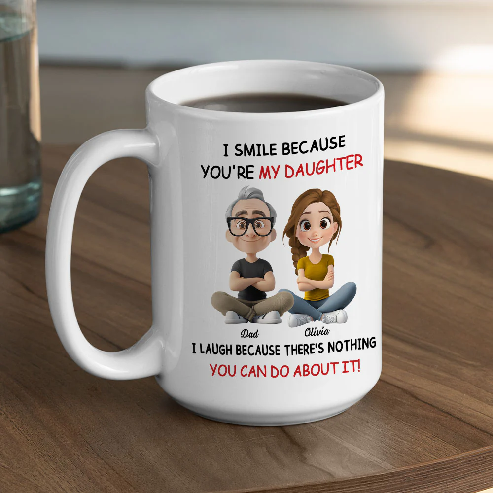 My Daughter - Personalized Custom Coffee Mug - Image 5