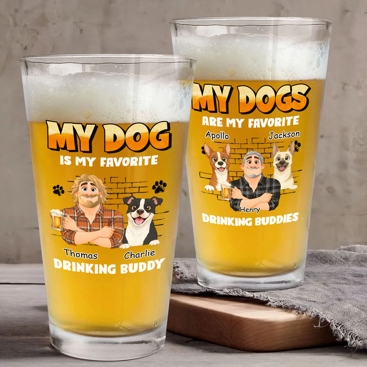 My Drinking Buddy - Personalized Custom Beer Glass - Image 3