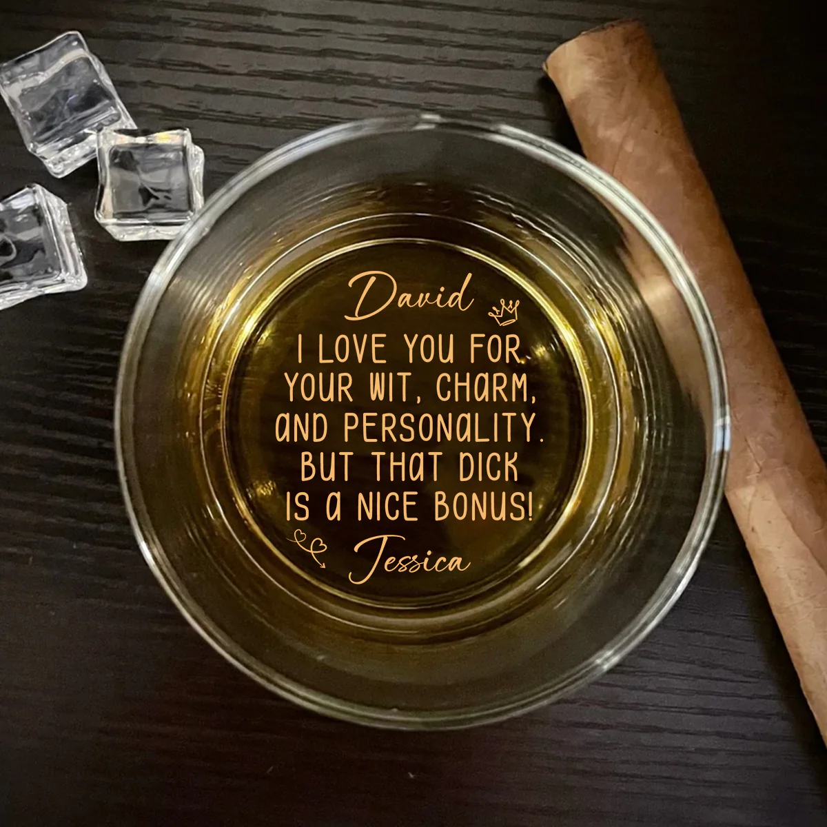 My Favorite Bad Decision - Personalized Custom Engraved Whiskey Glass - Image 4