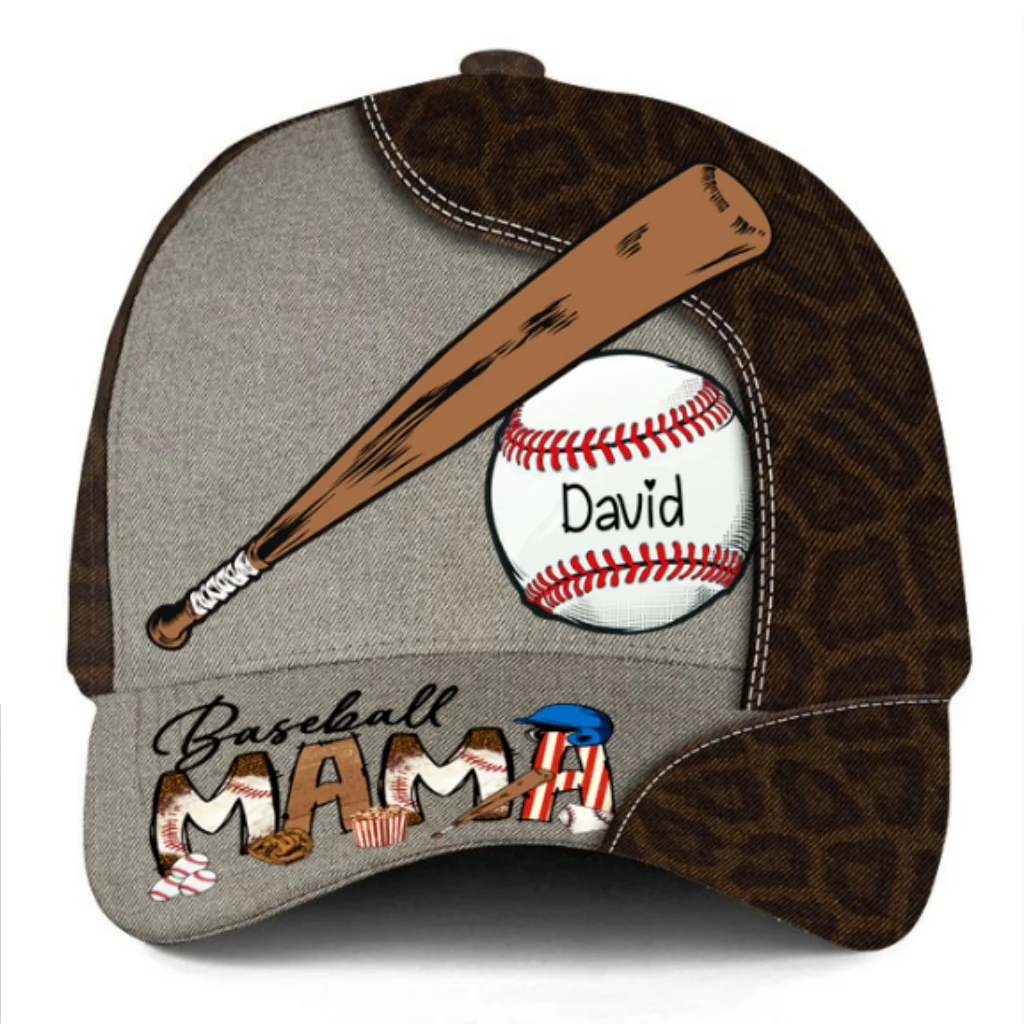 My Favorite Baseball Players Call Me Mom - Personalized Custom Classic Cap - Image 7