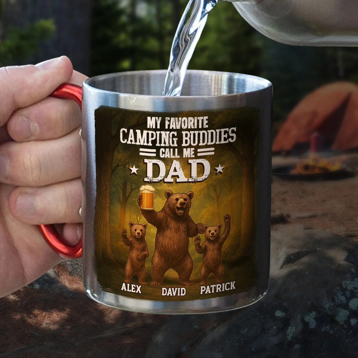 My Favorite Camping Buddy - Personalized Custom Carabiner Mug - Image 3
