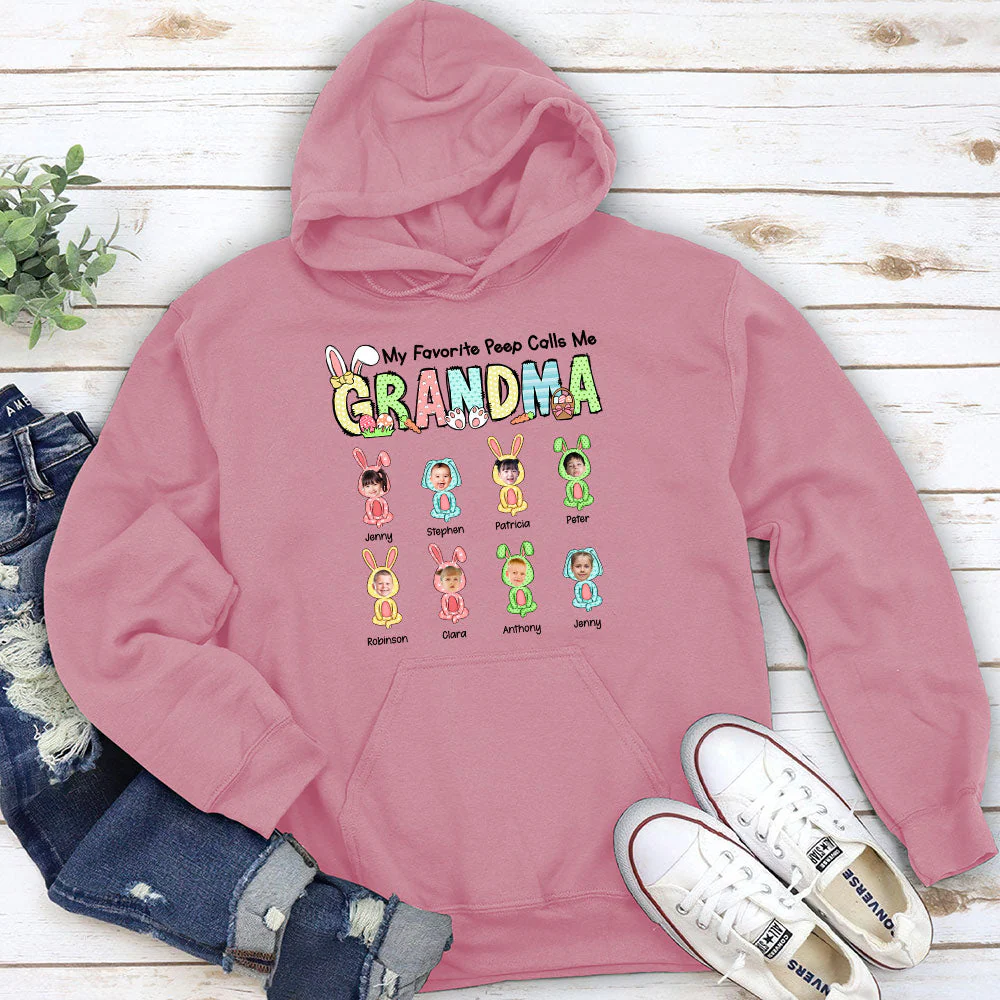 My Favorite Peeps Call Me Grandma - Personalized Custom Hoodie - Image 3